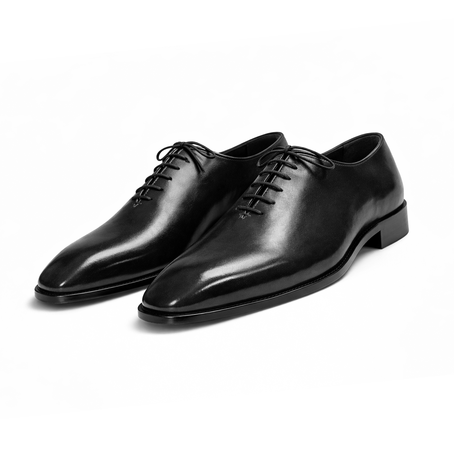 BRUNARK Romano Black Classic Leather Dress Shoes