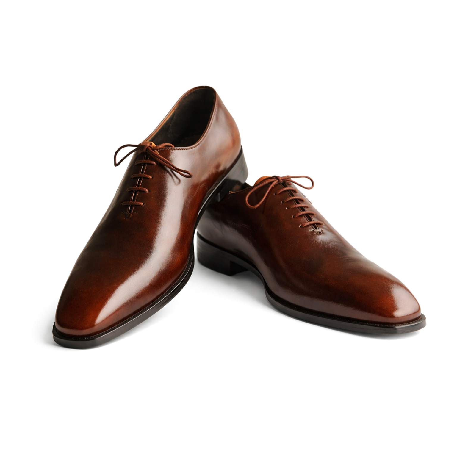 BRUNARK Romano Brown Classic Leather Dress Shoes