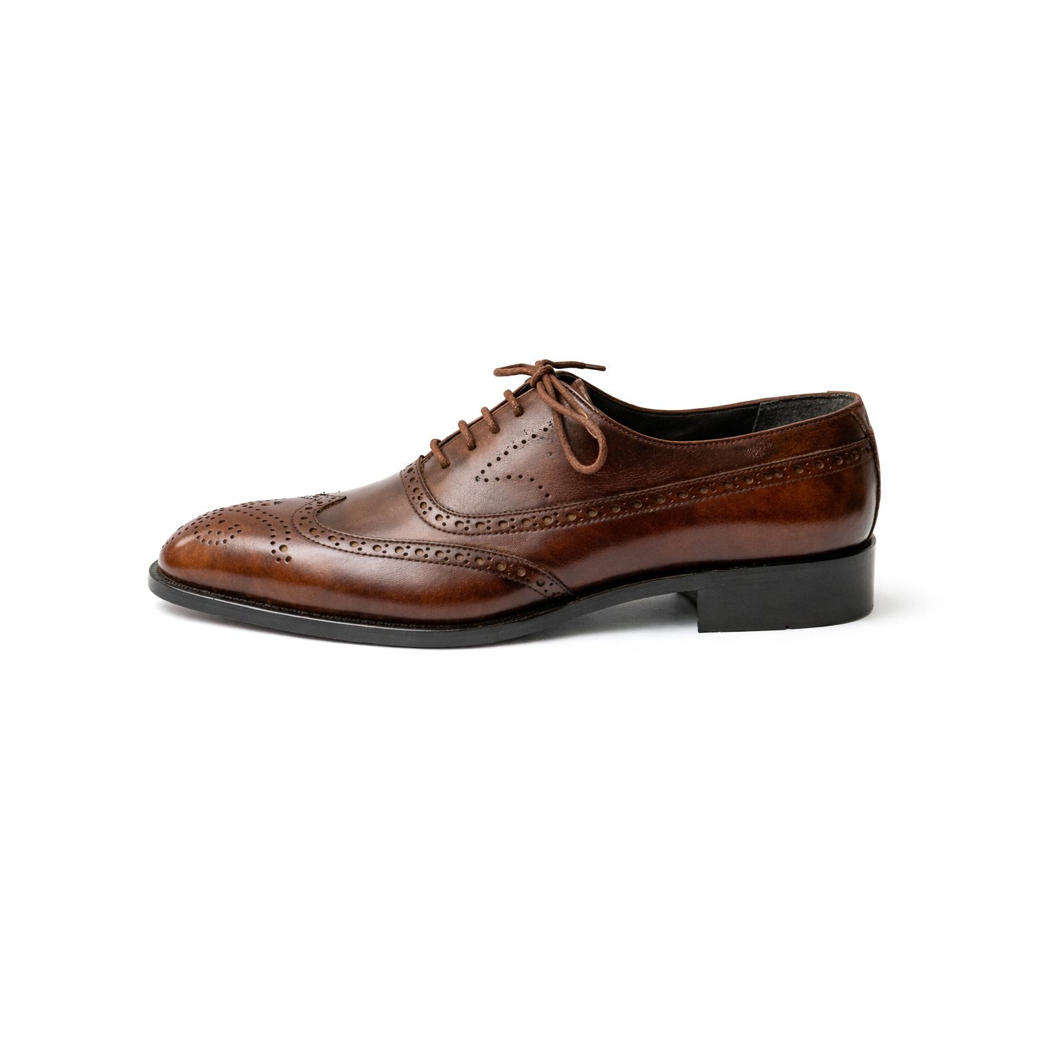 BRUNARK Westen Brown Leather Dress Shoes