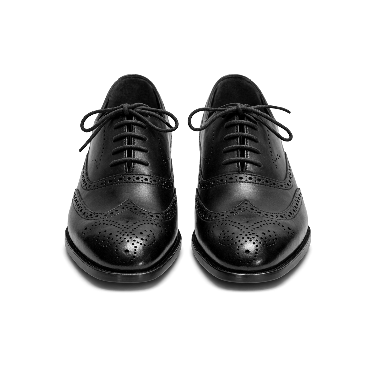 BRUNARK Westen Black Leather Dress Shoes