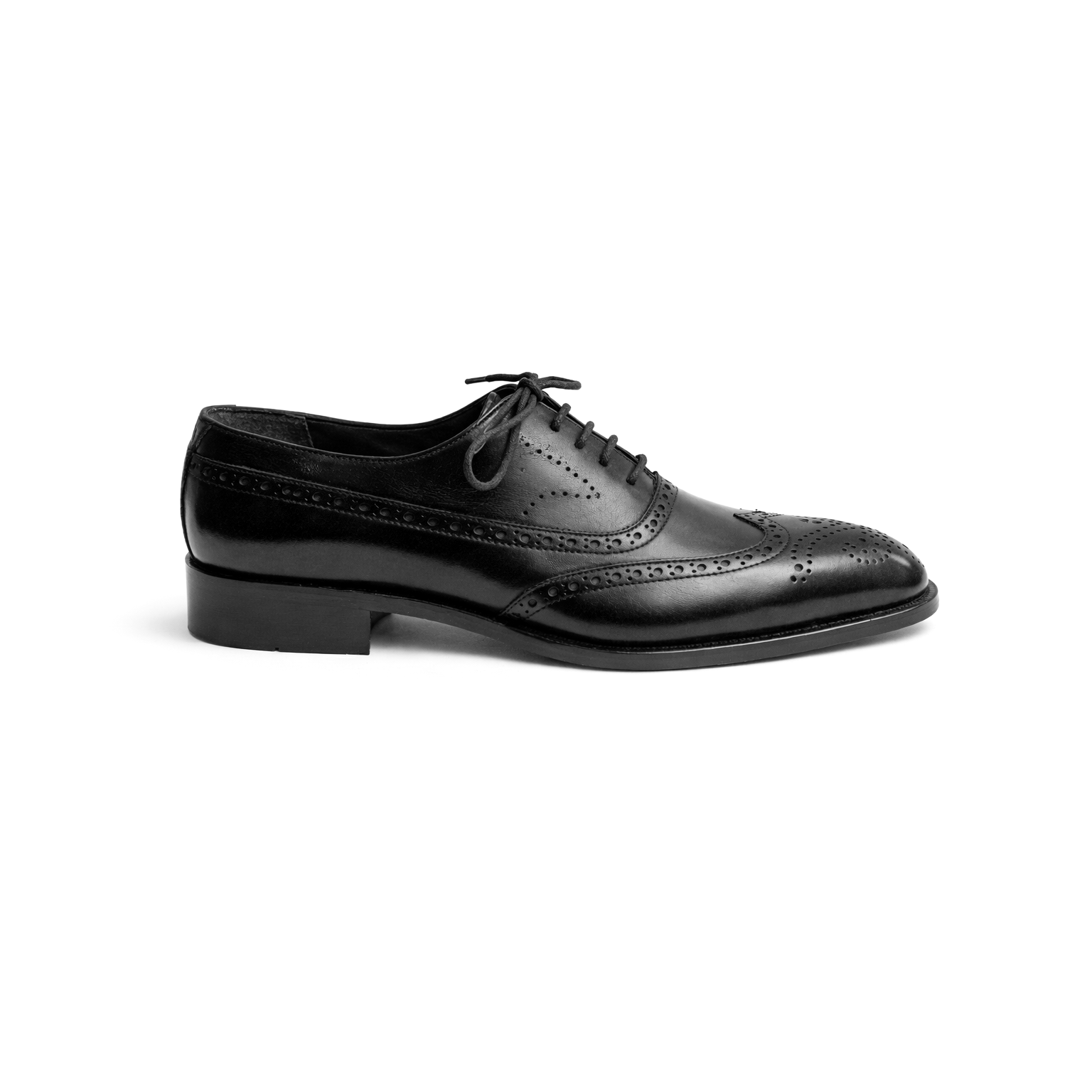 BRUNARK Westen Black Leather Dress Shoes