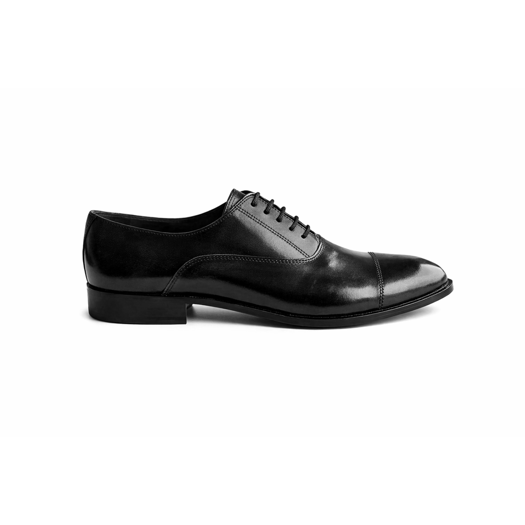 BRUNARK Westford Brown Cap-Toe Leather Dress Shoes