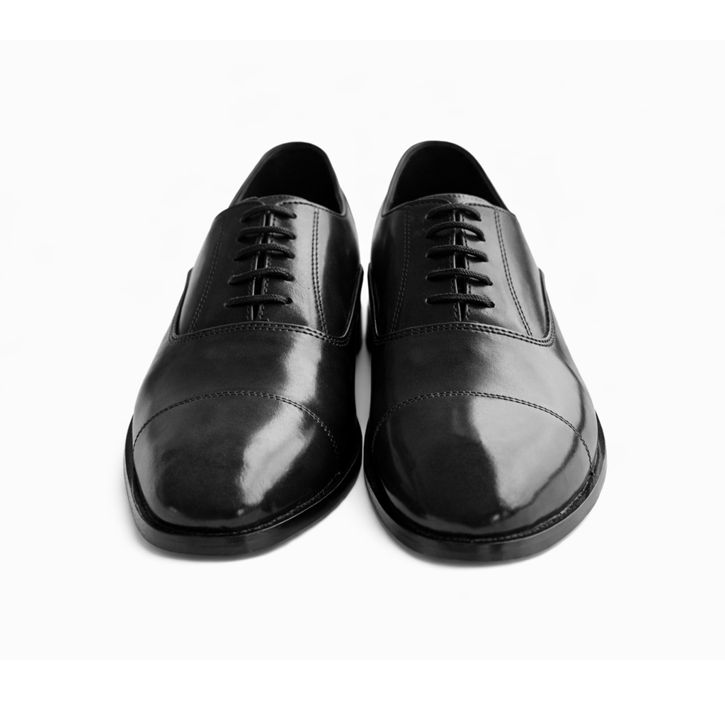 BRUNARK Westford Brown Cap-Toe Leather Dress Shoes