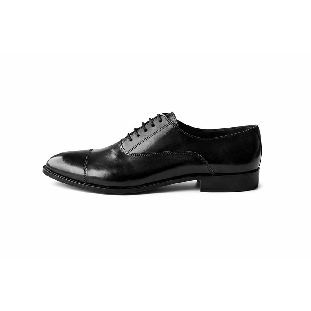 BRUNARK Westford Brown Cap-Toe Leather Dress Shoes