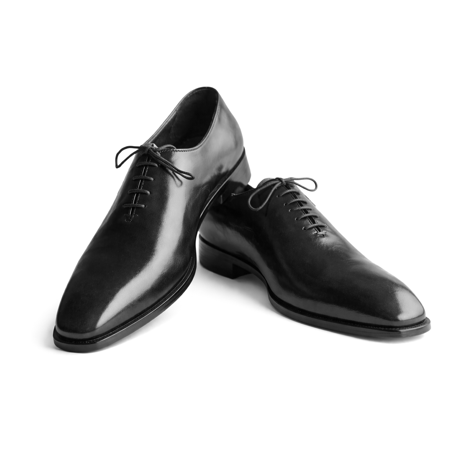 BRUNARK Romano Black Classic Leather Dress Shoes